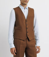 Gilet ville 100% lin truffe