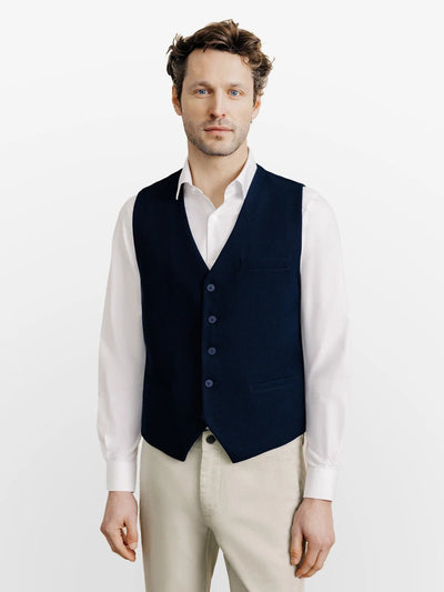 Gilet nid d'abeille marine - IZAC