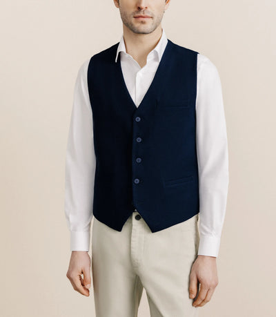 Gilet nid d'abeille marine - IZAC