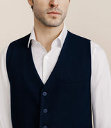 Gilet nid d'abeille marine