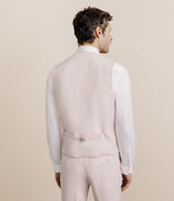 100% pink linen vest