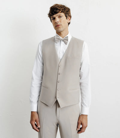 Gilet ville en laine majoritaire beige - IZAC