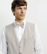 Gilet ville en laine majoritaire beige - IZAC