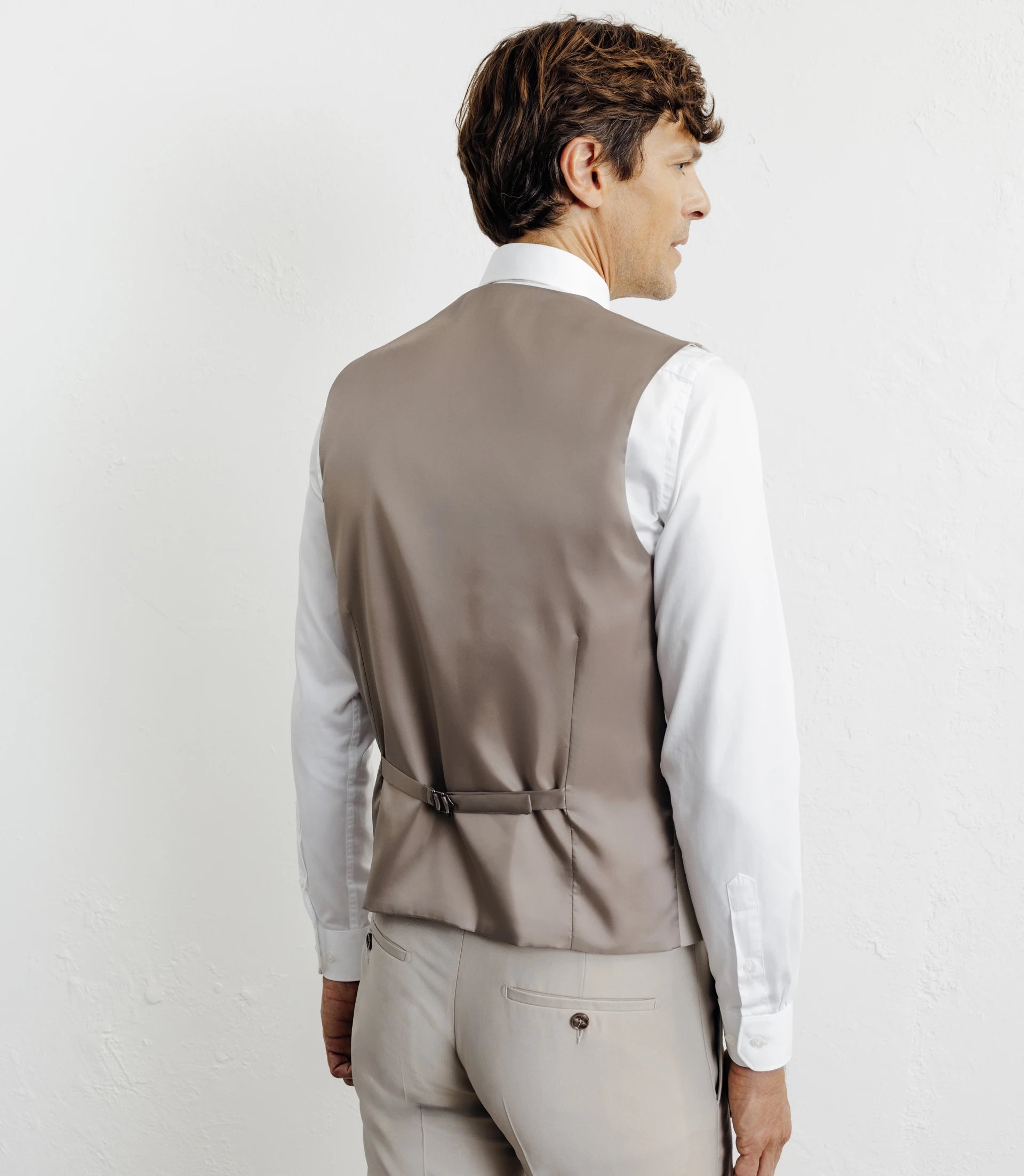 Gilet ville en laine majoritaire beige - IZAC