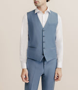 Gilet ville en laine majoritaire bleu ciel