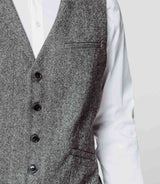 Gilet tweed gris