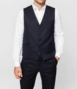 Gilet navy esprit flanelle bleu - IZAC