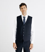 City vest 5 navy buttons