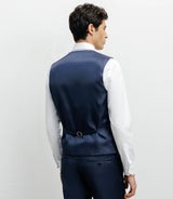 Gilet ville aspect brillant bleu - IZAC