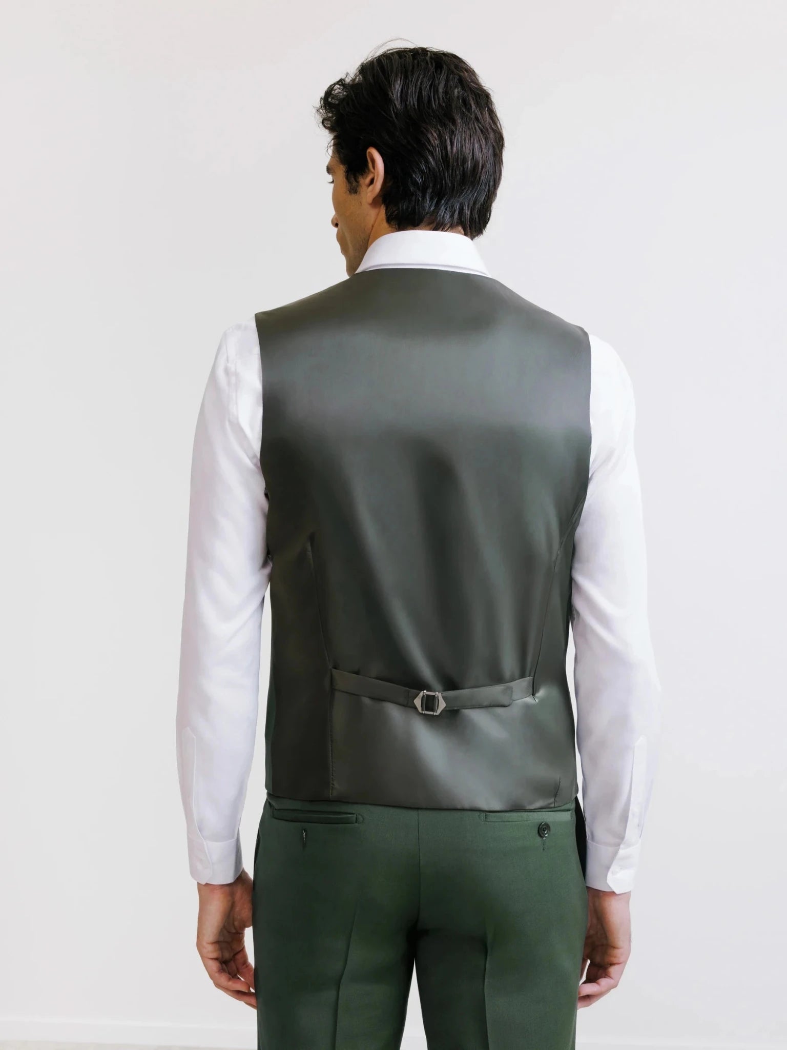 Gilet ville en laine majoritaire vert foncé - IZAC