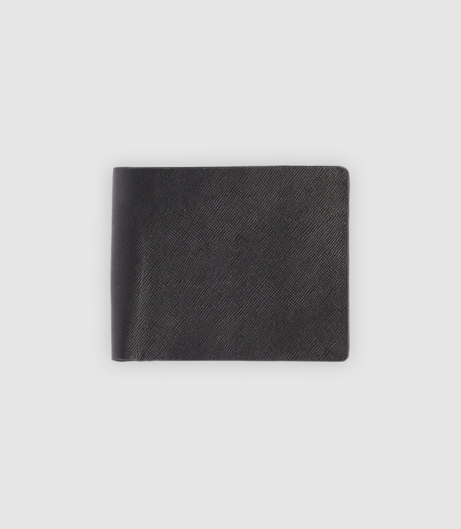 Portefeuille en cuir noir - IZAC