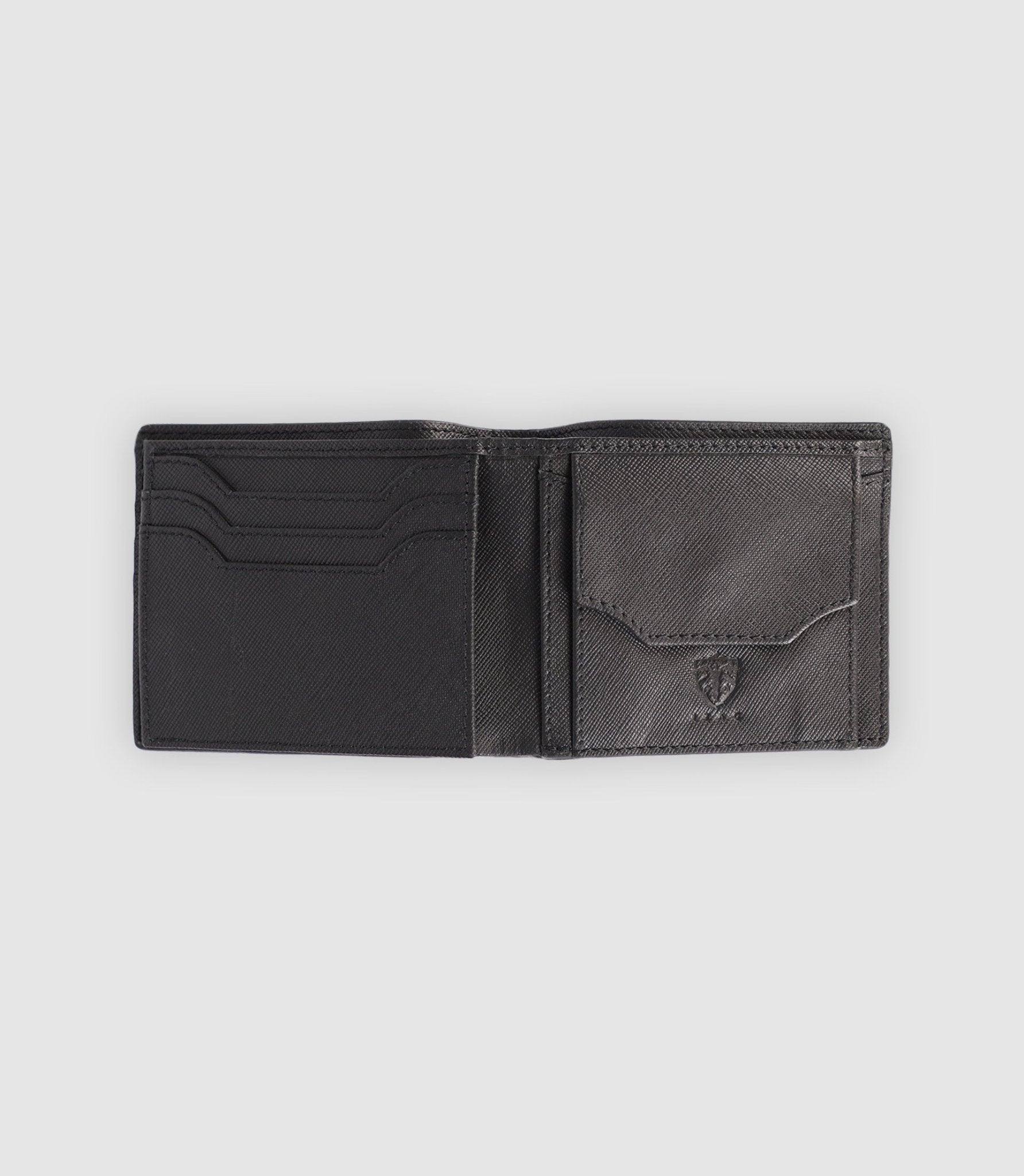 Portefeuille en cuir noir - IZAC