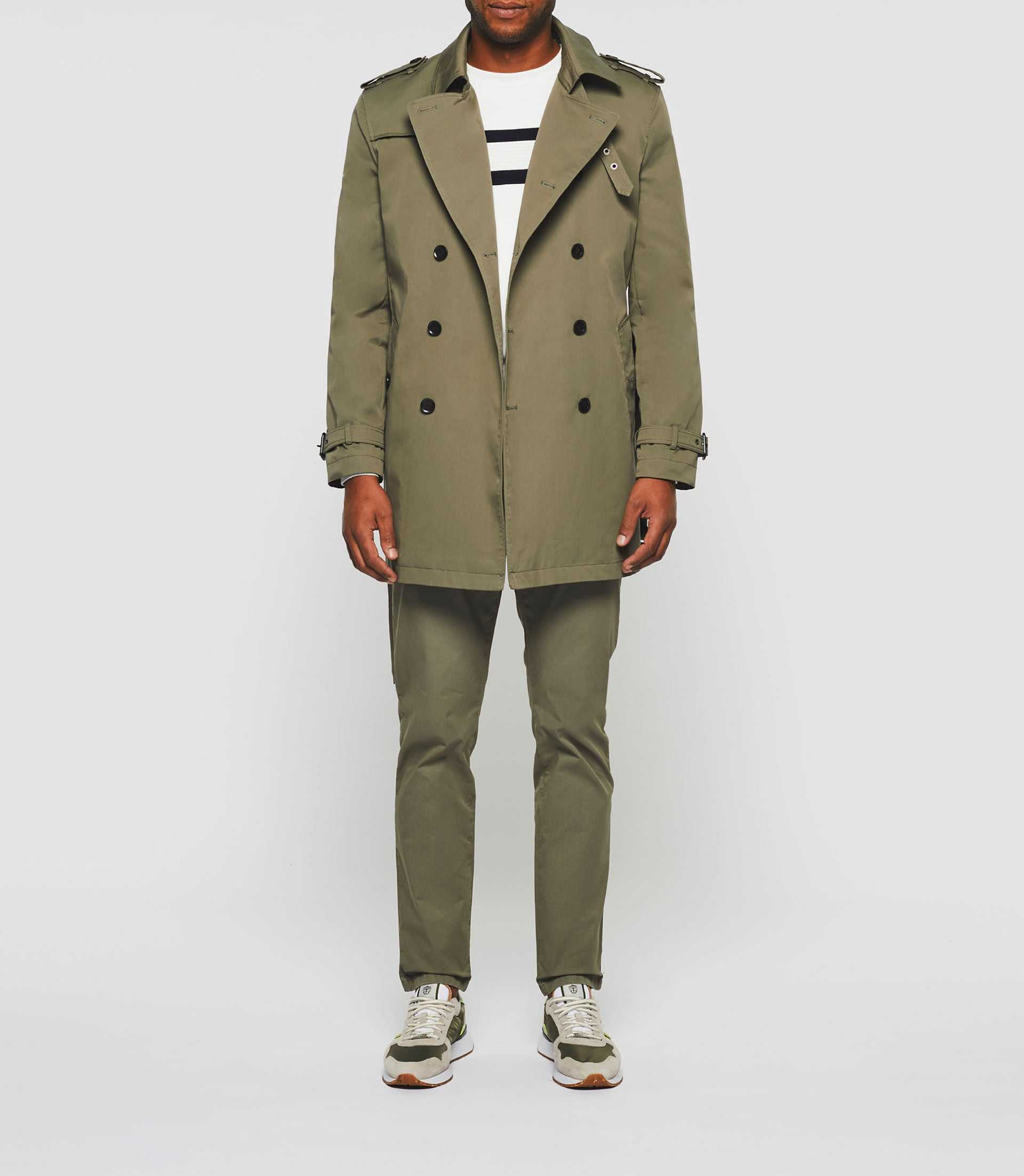 Trench croisé kaki "Hamilton" - IZAC
