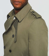 Hamilton" khaki double-breasted trench coat