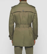 Hamilton" khaki double-breasted trench coat