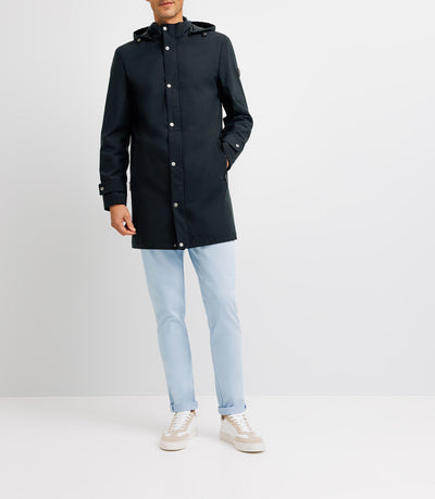 Blouson parka à capuche sport marine - IZAC