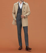 Trench mi - long beige "Yve" - IZAC