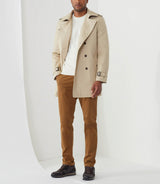 Trench long en coton beige "Nando"