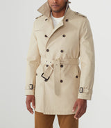 Trench long en coton beige "Nando"