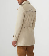 Trench long en coton beige "Nando"