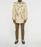 Beige cotton double-breasted trench coat IDANO