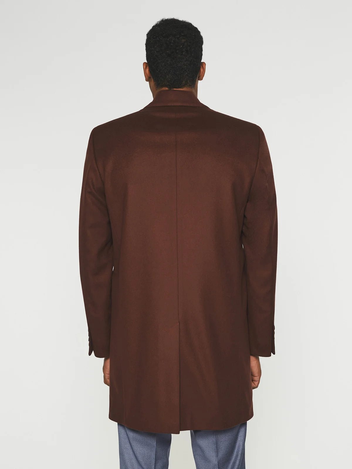 Manteau ville en laine et cachemire marron INDALECIO - IZAC