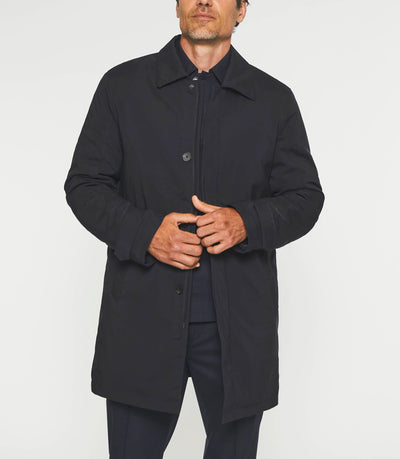 Trench droit matelassé marine ISIDORE - IZAC