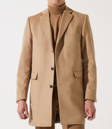 Manteau en laine cachemire camel INDALECIO