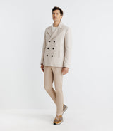 Manteau croisé beige