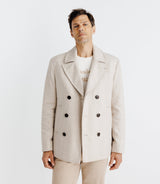 Manteau croisé beige