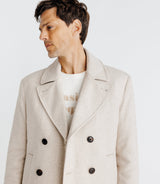 Manteau croisé beige