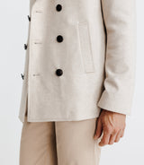 Manteau croisé beige