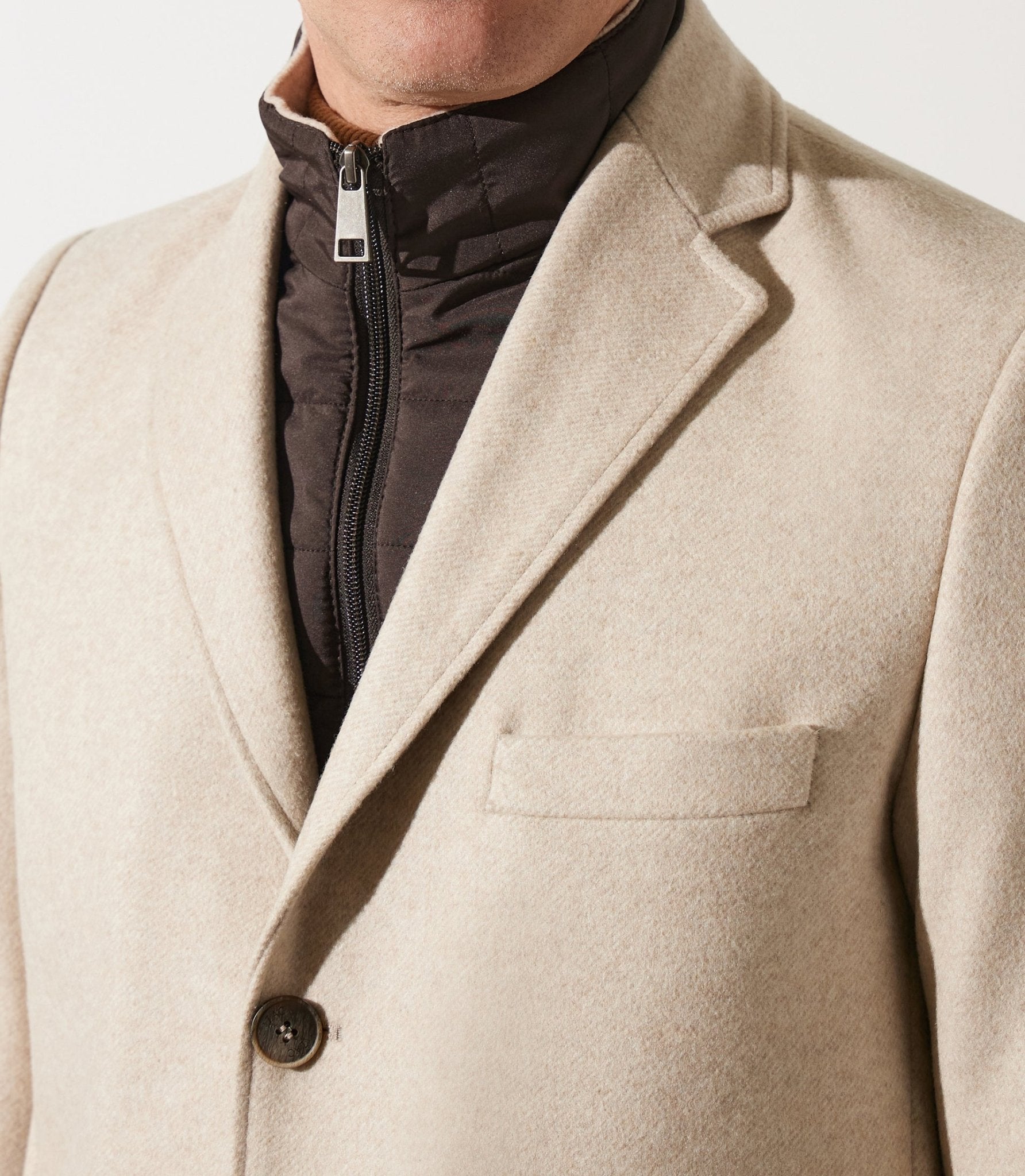 Manteau en laine cachemire beige ISAO - IZAC