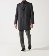 Manteau en laine et cachemire gris anthracite ISAOBT - IZAC