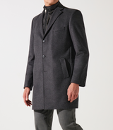 Manteau en laine et cachemire gris anthracite ISAOBT