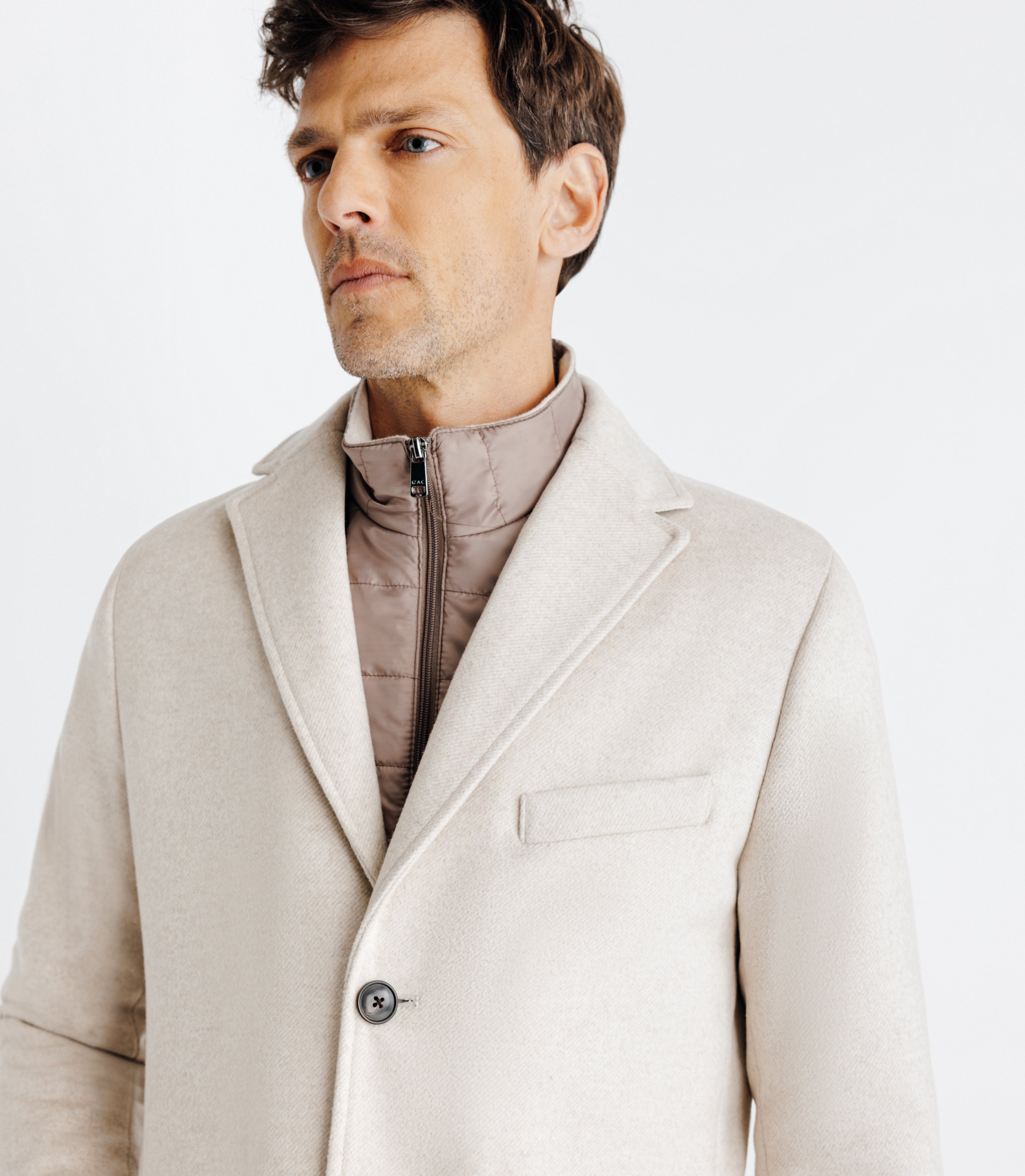 Manteau ville parementure beige - IZAC