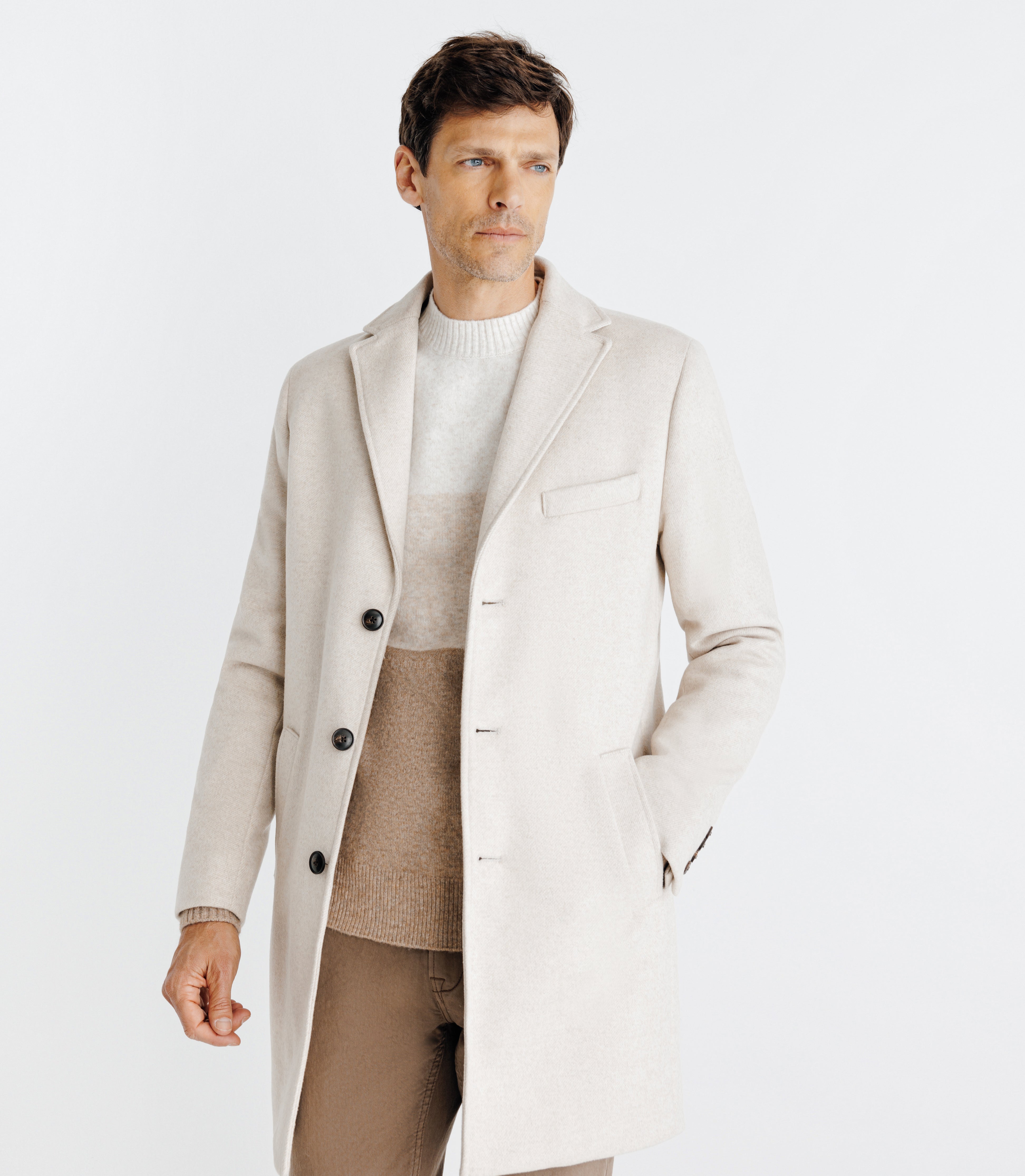 Manteau ville parementure beige - IZAC