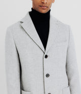 Manteau en laine avec boutons gris