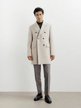 Manteau ville croisé beige - IZAC