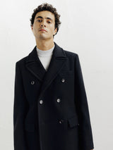 Manteau ville croisé noir - IZAC