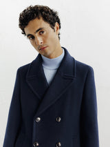 Caban en laine mélangé marine - IZAC