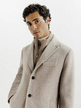 Manteau ville à parmenture amovible beige - IZAC