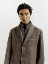 Manteau ville à parmenture amovible châtaigne - IZAC