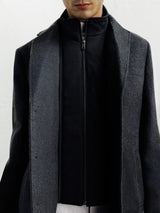 Manteau ville à parmenture amovible gris foncé - IZAC