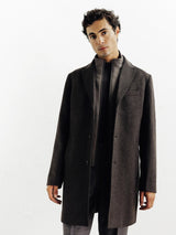 Manteau ville à parmenture amovible marron - IZAC