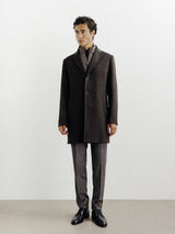 Manteau ville à parmenture amovible marron - IZAC