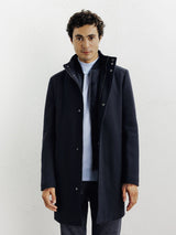 Manteau ville en laine marine - IZAC