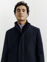 Manteau ville en laine marine - IZAC