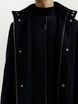 Manteau ville en laine noir - IZAC