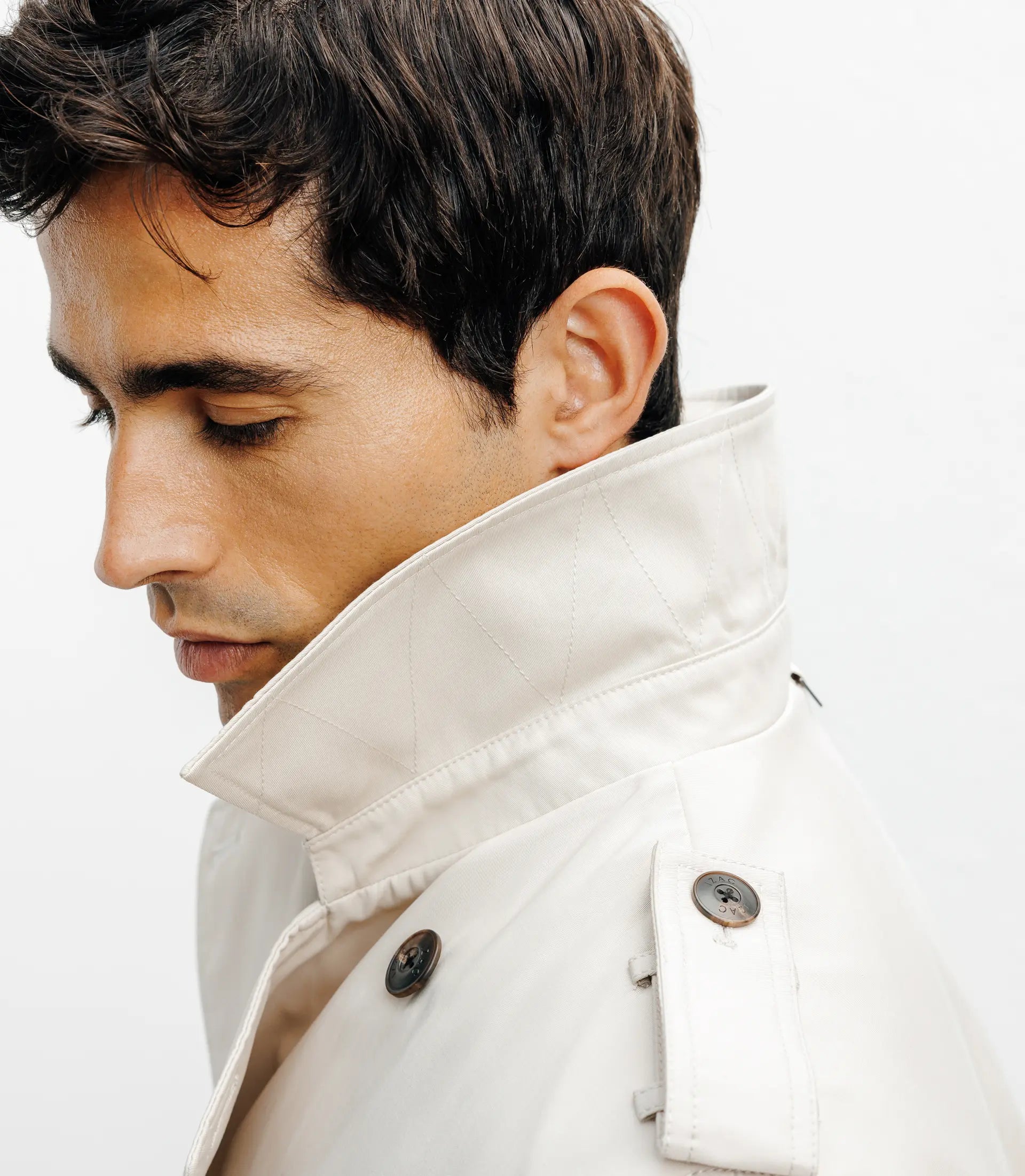 Trench croisé beige - IZAC